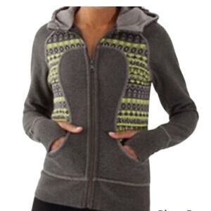 LULULEMON Fair Isle Knit Limited Edition Scuba Hoodie Size 6 — missing size tag